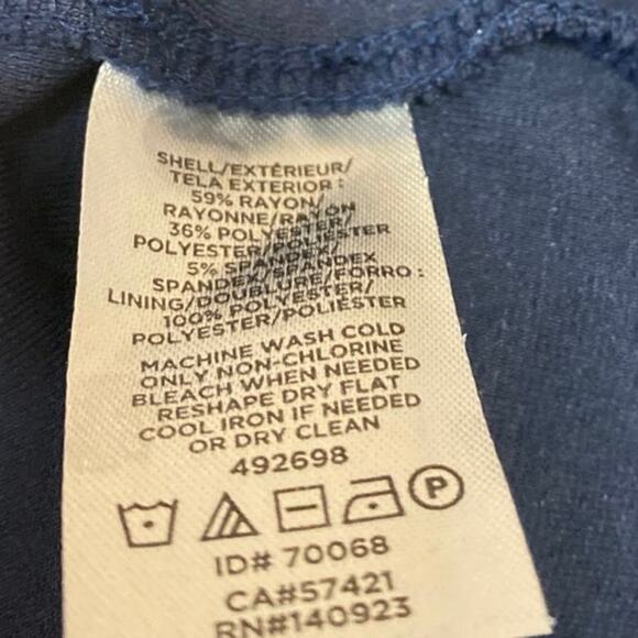 Ann Taylor LOFT Blue Sleeveless V-neck Ruffle Mini A-Line Fit & Flare Dress 10 - Picture 4 of 4